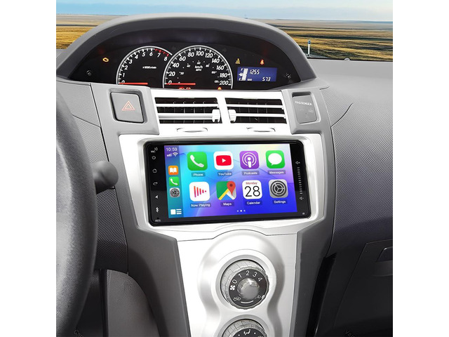 4G+64G Double Din Car Stereo Radio for Toyota Yaris Hatchback 2007-2011 Android 14 Head Unit 7' Touchscreen Car Radio with Carplay Android Auto...