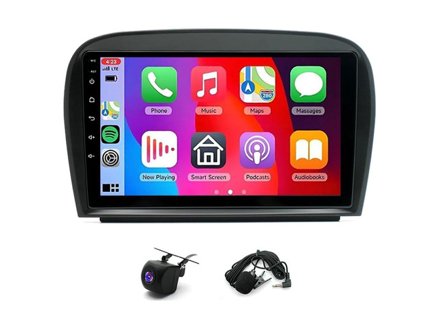 2+64G Android 15 Car Radio Stereo for Mercedes SL63 SL65 SL500 R230 SL350 SL500 2005-2012, 9' IPS Touchscreen Car Radio with Wireless Carplay...