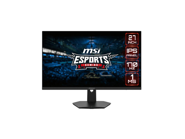 G274, 27' Gaming Monitor, 1920 x 1080 (FHD), IPS, 1ms, 170Hz, G-SYNC Compatible, HDMI, Displayport, Tilt