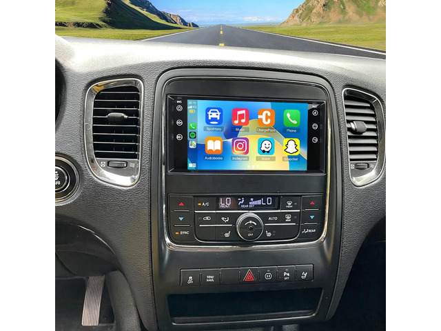 Double Din Car Stereo Radio for 2011 2012 2013 Dodge Durango with Wireless Carplay Android Auto 7IN Touchscreen for Dodge Durango Car Stereo GPS...