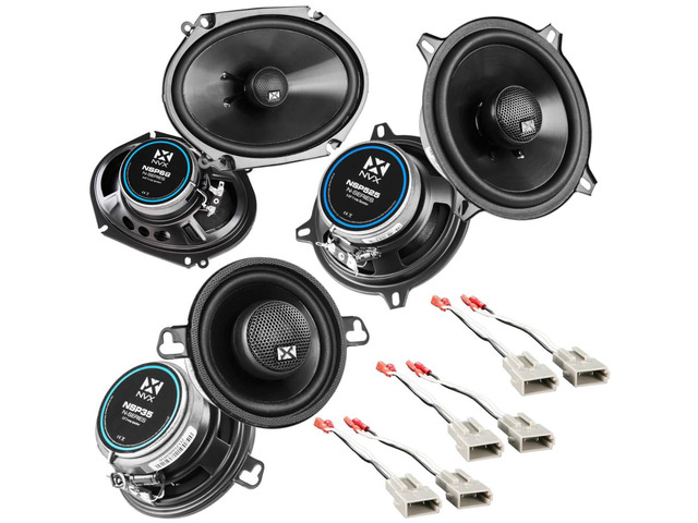 Factory Speaker Replacement Package for Ford Mustang 1986-1993 Pair of 3.5', 5.25' & 6x8' N-Series Speaker Upgrade Kit for select 1986-1993...