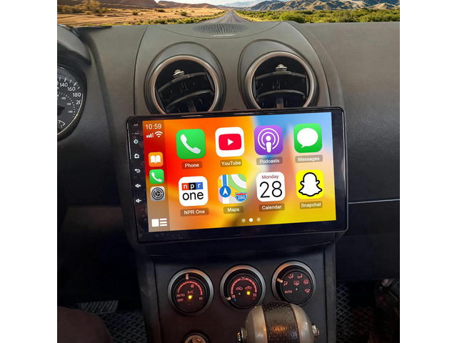 10.1' HD Car Stereo for Nissan Rogue 2008-2013 Touch Screen Double Din Compatible Apple Carplay Wireless Android Auto with GPS Navigation, Voice...