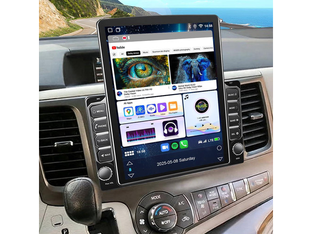 9.7 inch Car Stereo for Toyota Sienna 2011-2014 Touch Screen Radio 4+64G Double Din Wireless CarPlay Android Auto WiFi GPS Navigation IPS HD...