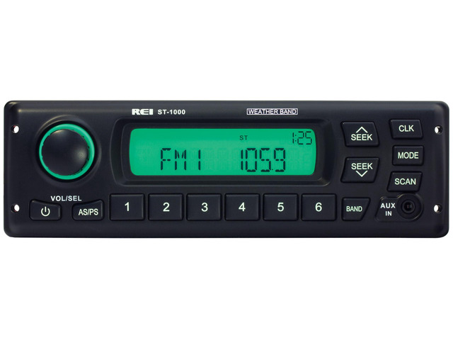 REI ST-1000 AM/FM/WB Heavy-Duty in-Dash Radio Part 710831 ISO Connector 50W x 2 Front & Rear AUX SAE J1455 Fits John Deere, AGCO,...
