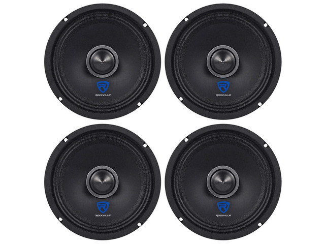 RXM64 6.5' 4-Ohm Car Audio Mid-Bass/Midrange Speaker, 4-Pack 150W Peak / 75W RMS, Kevlar Cone, 1.5' CCAR Voice Coil, 60 Oz Magnet, Wire Mesh...