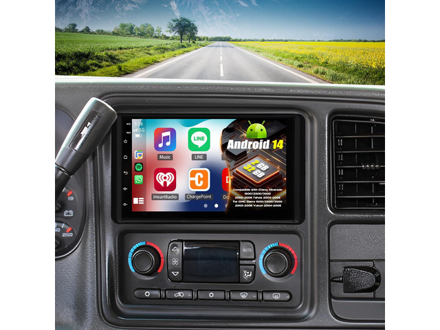 Double Din Car Stereo Upgrade Radio for Chevy Colorado 2003-2006 Android 14 2G+32G 7' Touchscreen Wireless Carplay Android Auto GPS WiFi...