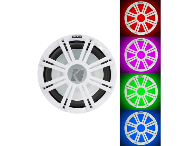 45KMF124 12' 350w Marine Boat Free Air Subwoofer w/White LED Grille KMF12