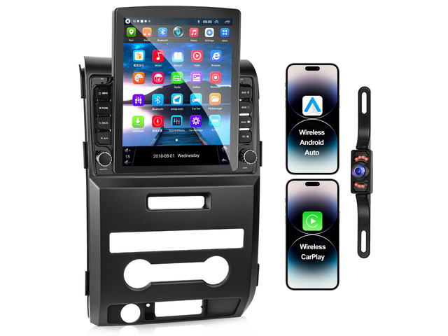 9.7' Car Stereo Radio for Ford F150 2009-2014, Android 13 Touchscreen GPS Navigation Head Unit with 4GB RAM + 64GB ROM,Support Bluetooth, WiFi,...