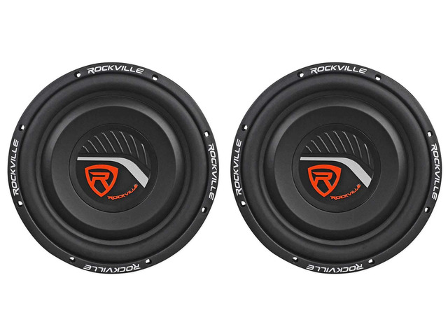 W12T4S4 12' SVC 4-Ohm Slim Car Subwoofer, 1400W, 2-Pack CEA-2031 Compliant, 2' Voice Coil, Strontium Magnet, Butyl Surround, Steel Basket, Chrome...