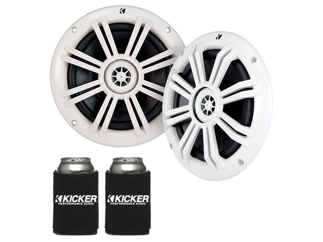 White OEM Replacement Marine 6.5' 4 Ohm Coaxial Speakers