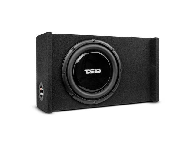 EN-DF10 10' Shallow Thin Subwoofer Enclosure Down-Firing Compact Sealed Design for Car Trucks 600 Watts Black
