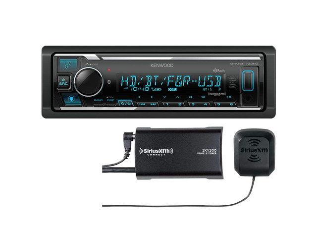 KMM-BT732HD Bluetooth Digital Media Car Stereo Receiver Supports Amazon Alexa Plus SXV300V1 SiriusXM Tuner
