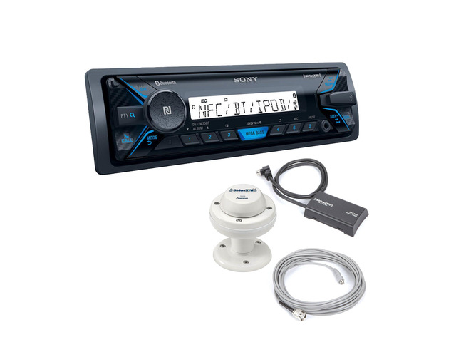 DSX-M55BT SXV300m1 SiriusXM Tuner Antenna Bundle Marine media receiver bundle with SiriusXM SXV300m1 satellite radio tuner and RV/marine antenna