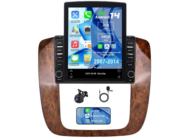 Android 13 Double Din Car Radio for C*hevrolet G*MC 2007-2014 2G+32G 9.7' Touch Screen Car Stereo with Wireless Carplay Android Auto GPS WiFi Mic...