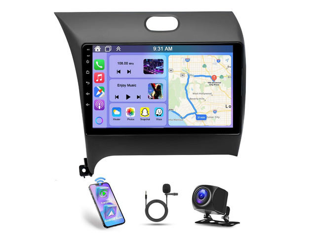 2G+64G Car Radio for Kia K3 2013-2018, 9 Inch IPS Touch Screen Android 14 Double Din Car Stereo Head Unit with Wireless CarPlay Android Auto GPS...
