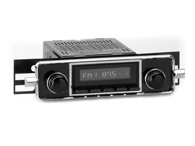 RetroRadio Compatible with 1958-67 Volkswagen Beetle with Sapphire-Style Plate Features Include Bluetooth, AUX, AM/FM LAB-M1-504-36P-76PVW1