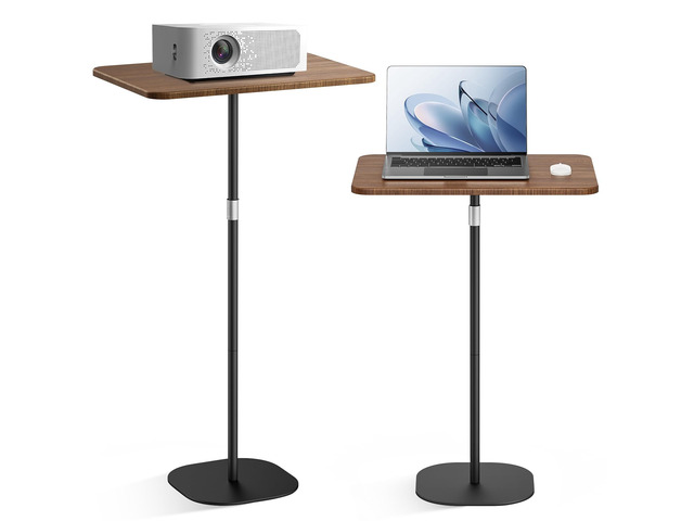 Portable Laptop Floor Stand, Bedside/Sofa Table with Height Adjustable 18''~47'', Stylish Movable Workstation Floor Standing Desk for Office,...