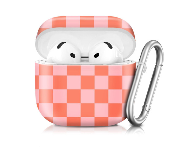 Compatible with AirPod 4th Generation 2024 Case, Shockproof Anti-Drop Protective Cover, Cute Case for Women Men with Keychain(Watermelon Red...