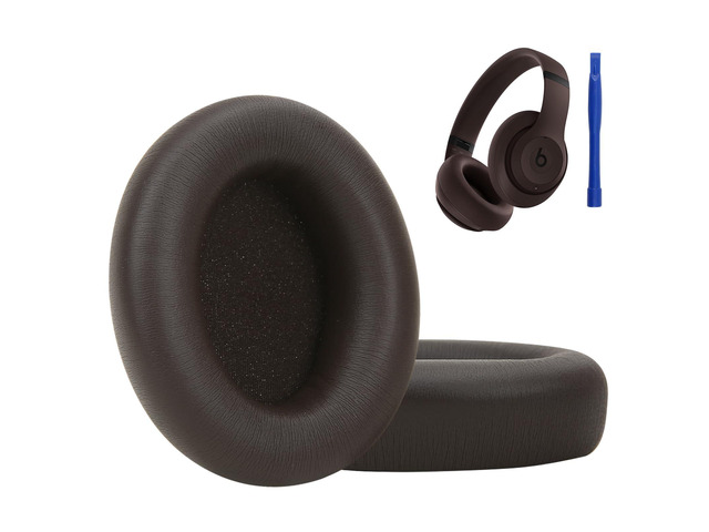 Ear Cushions Compatible with Beats Studio Pro, Replacement Ear Pads with Upgraded Memory Foam& Comfortable Protein Leather (Deep Brown)