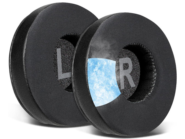 Cooling Gel Earpads Replacement for Skullcandy Cassette On-Ear Wireless Headphones, Ear Pads Cushions with Ice Silk Fabric, High-Density Foam - Black
