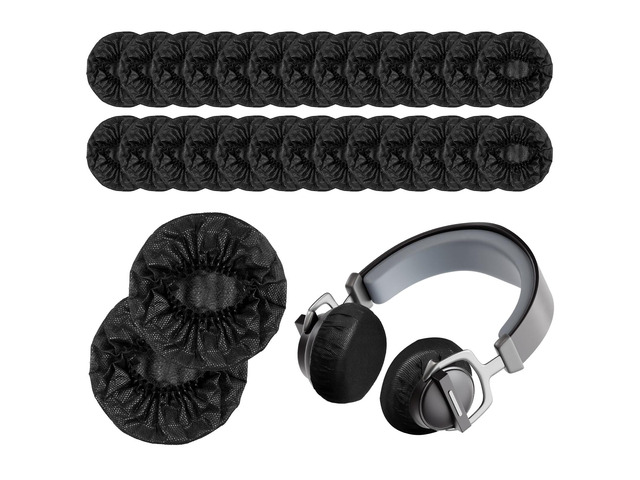500 PCS Disposable Headphone Covers, 11 cm Headphone Covers Bulk Non-Woven Sanitary Fabric Earphone Cover for Libraries, Gyms, Electronics Stores,...