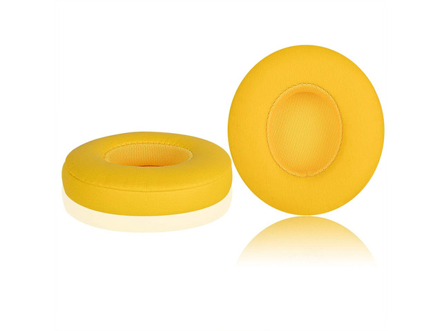 Solo 2.0/3.0 Replacement Earpads, Memory Foam Ear Cushion Cover for Beats Solo 2.0/3.0 Wireless On Ear Headphones ONLY (Yellow)