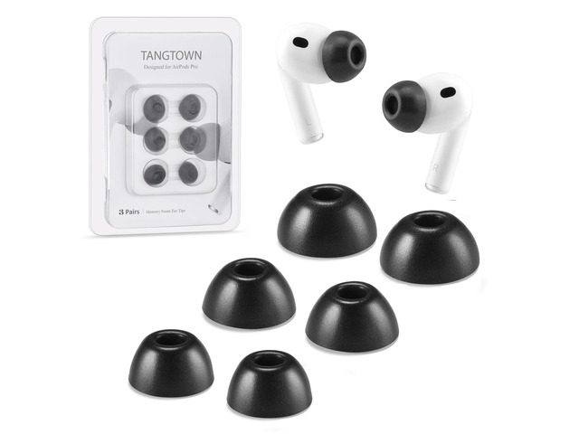 Updated Memory Foam Tips for Newest AirPods Pro 3, Extra Large, No Silicone Eartips Pain, Anti-Slip Replacement Ear Tips, Fit in the Charging Case,...