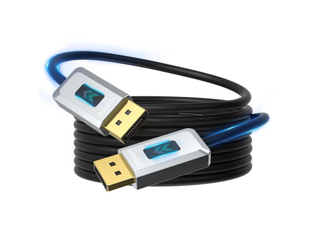 16K DisplayPort 2.1 Cable 40Gbps Display Port Cord 10FT/3M DP 2.1 Cable Support HDR/HDCP/DSC 1.2a, FreeSync G-Sync for Gaming Monitor 5090 7900XTX