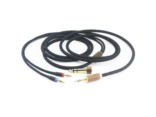 6N OCC Copper Silver Plated Upgrade Audio Cable 3.5mm Male and 6.35mm Adapter Compatible with Hifiman Sundara, Ananda, Arya, HE400SE, HE4XX,...