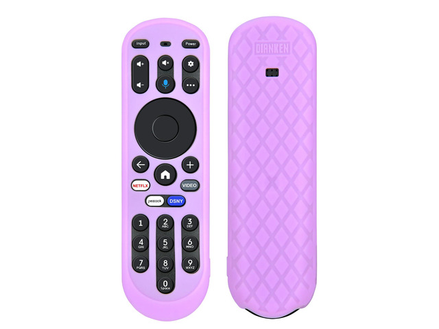 Remote Cover for Xumo TV Remote, Silicone Case for Pioneer Element Hisense XUMO Remote Control Protector, Glow in The Dark (Pink)