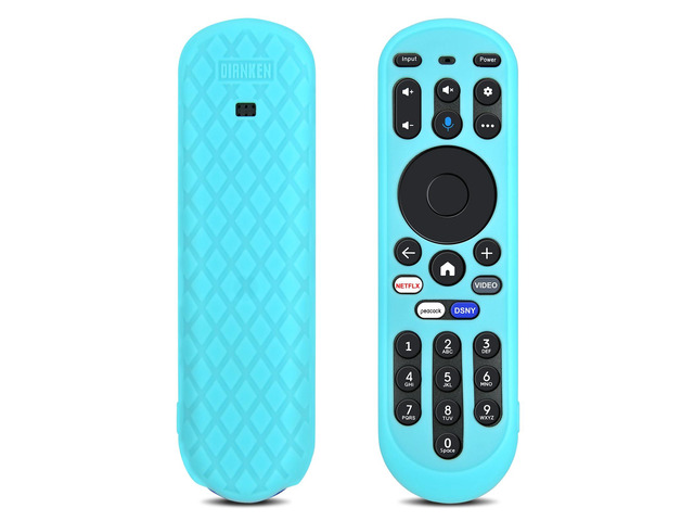 Remote Cover for Xumo TV Remote Silicone Case for Pioneer Element Hisense XUMO Remote Control Protector, Glow in The Dark (Blue)