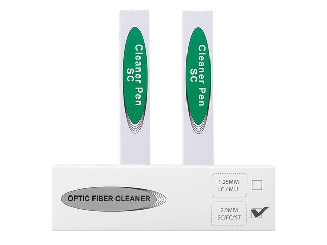 Fiber Optic Cleaning Pen,2PCS Fiber Optic Cleaner Pen for 2.5mm Ferrules SC,FC,ST,SC/APC and FC/APC,800+ Clean Times
