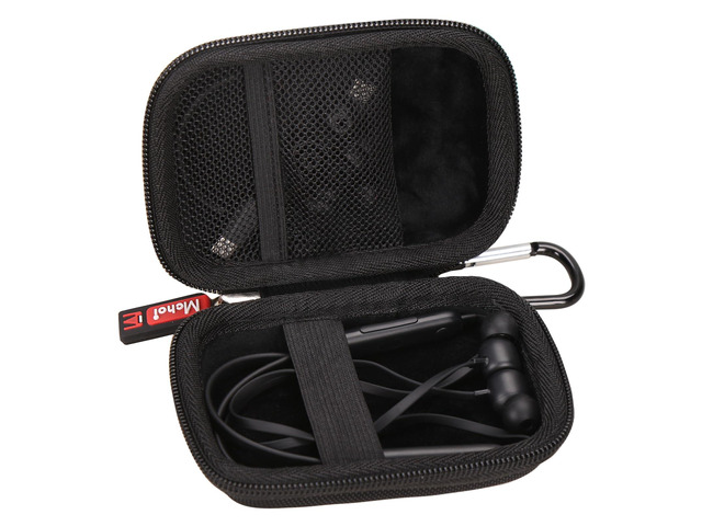 Earphone Case Suitable for BeatsX, Beats Flex, Powerbeats2, Powerbeats3 Earphones, Bluetooth Sports Headphones, Portable Protective Case, Black