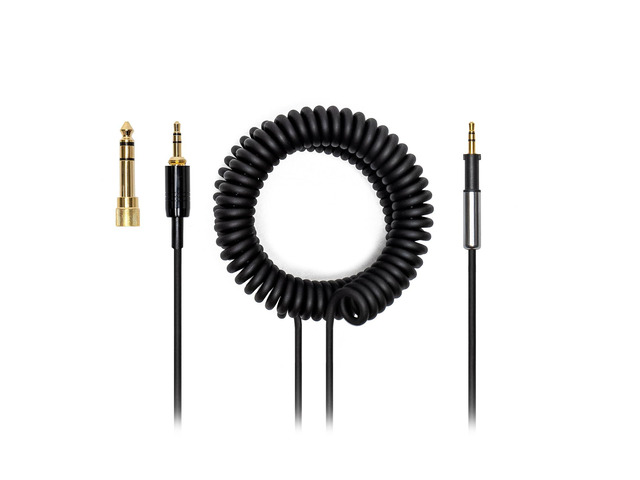 Audio DJ Headphone Cable Cord Line Plug Compatible with Pioneer HDJ500 HDJ700 HDJ1500 HDJ 500 700 1500 Headset Extended Coiled Spring Dj Wire