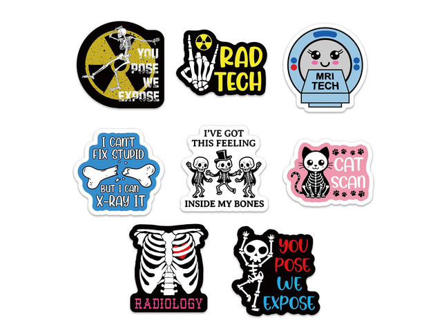 80 Pcs Funny Radiology Nurse Stickers 2'' Appreciation Gifts Stickers for X-ray Radiology Nurse Doctor Student Assistant Medical Work Accessories...