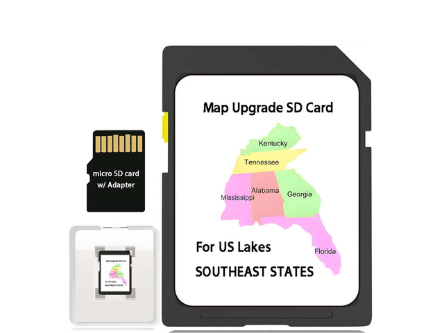 Map SD Card for Fish Finders Southeast Lakes fit for Helix G3/G3N SPOT ACTIVE FISH AREAS FAST,Provides exceptional map performance and...