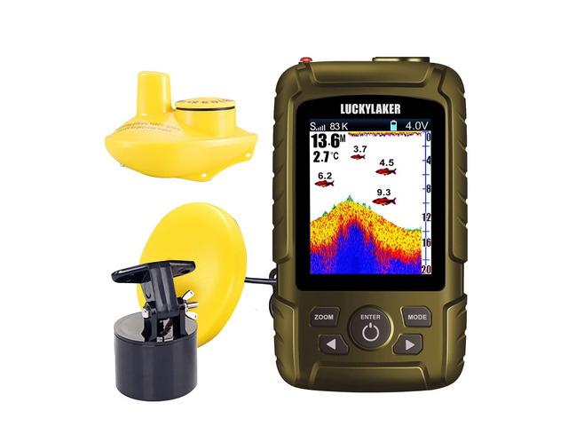 Water Handheld Fish Finder Boat Sonar Wireless Fish Finders Waterproof Portable Display Depth Finders Transducer Sea Ice Fishing