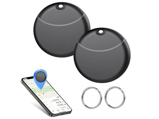 Tracker Tags-2 Pack Compatible with Apple Find My (iOS Only), Bluetooth Tracker, Smart Keys Finder and Item Locator with Waterproof Case for Keys...
