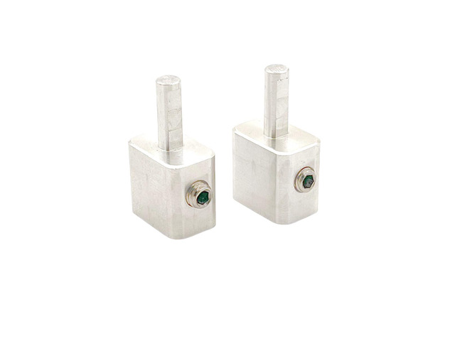Pair of Aluminum Dual 8 Gauge to Single 8 car Audio Dual Speaker Gauge Amplifier -Four Stainless Steel Screws
