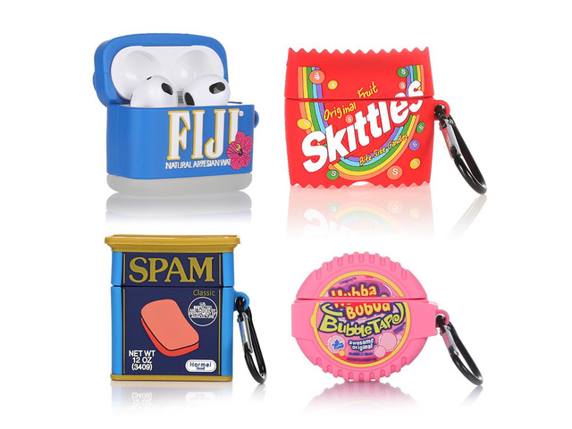 (4Pack) Case for AirPods 3rd Generation Earbuds (2022), Silicone Charging Case Protective Cover with Cute Cartoon Skin Design for AirPods 3, with...