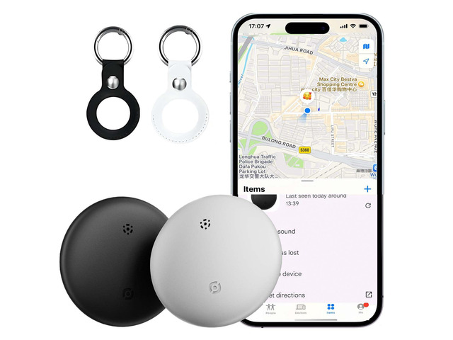 2Pack Air Smart Tracker Tags for Apple Find My (iOS), Waterproof Bluetooth Item Finders Pets Locator Mini GPS Tracker for Dogs Keys Wallet Luggage...