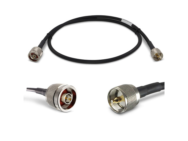 3 ft UltraFlex240 Low-Loss Coax Cable - PL259 Male to N Male Ultra-Flexible 50 Ohm 240-Size Coaxial Jumper Cable for CB, HAM, Shortwave & VHF/UHF...
