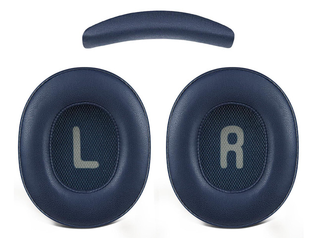 Replacement Kit for JBL Tune 700BT/710BT/720BT/750BTNC/760NC/770NC Headphones, Protein Leather Ear Pads + Headband - Navy Blue