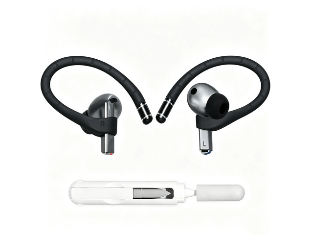 Titanium Alloy Ear Hooks for Samsung Galaxy Buds 3 Pro & Buds 3 Silicone Sports Ear Hooks with Anti-Lost Lanyard & 3in1 Cleaning Kit, Secure Fit...