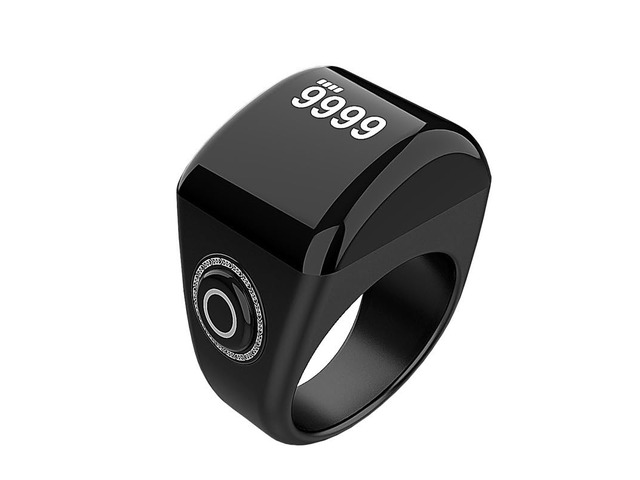 Smart Tasbih Zikr Ring with Digital Azan Alarm Clock,Muslim Finger Counter,Ring Counter,Ring Counter,tasbeeh Counter,Ideal Ramadan Gift(22mm)
