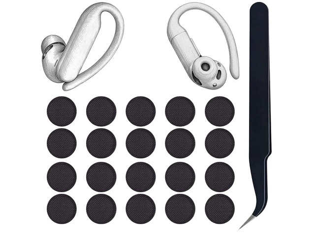 Replacement Dust Filter Mesh for Beats Powerbeats Pro 2 Earbuds Black 20 Pieces Includes Tool - Tweezers