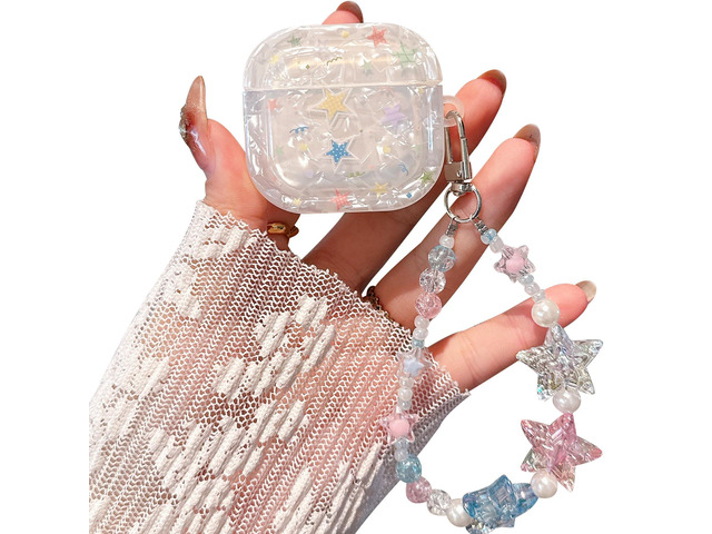 for AirPod 4 Case Cute Dream Shell Pearl Shockproof Protective Cover with Strap Keychain Compatible for AirPods 4th Generation for Women Girls...