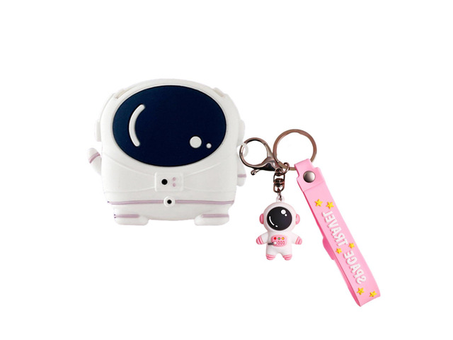Silicone Case Compatible with SHOKZ OpenFit 2 with Pendant, Cute Cartoon Astronaut Shockproof Protective Case for Men Women