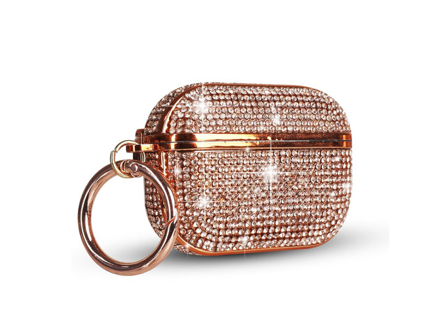 for AirPods 4 Case Glitter Bling Rhinestone Diamond Bedazzled Shiny Sparkle Cute for AirPods 4 Cover for Girls Women Wireless Charging Luxury...