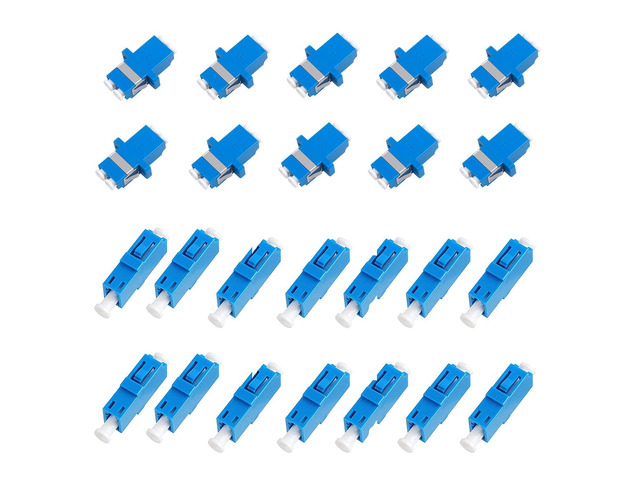 24 Pack LC Singlemode Fiber Optic Coupler Fiber Optic Cable Adapter - 10 PC LC to LC Duplex Singlemode & 14 PC LC-LC Simplex Singlemode